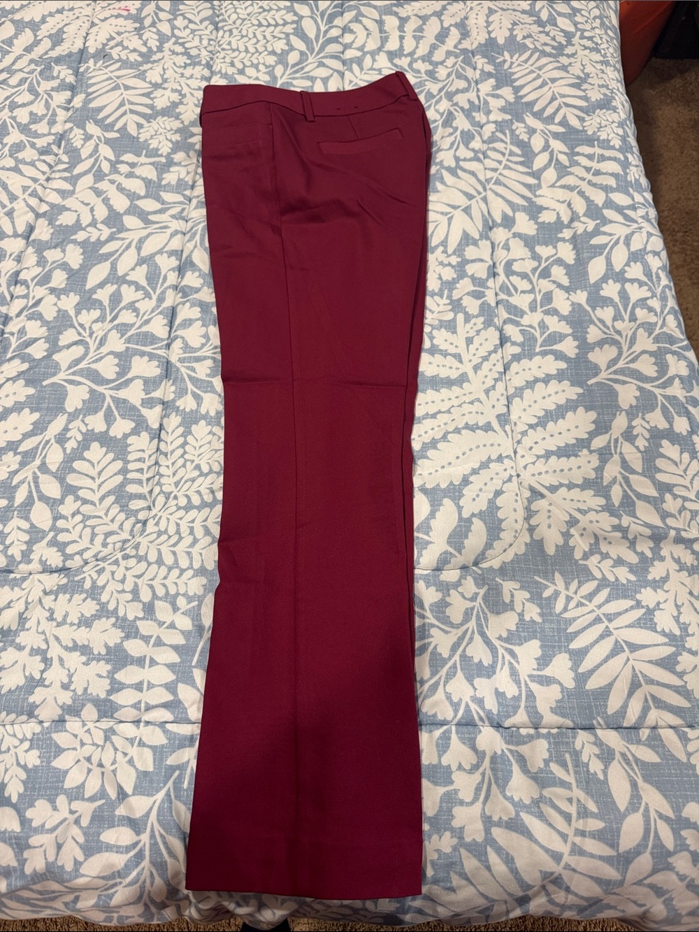 Express Women's Burgundy Boot Cut Dress Pants the Columnist 2R